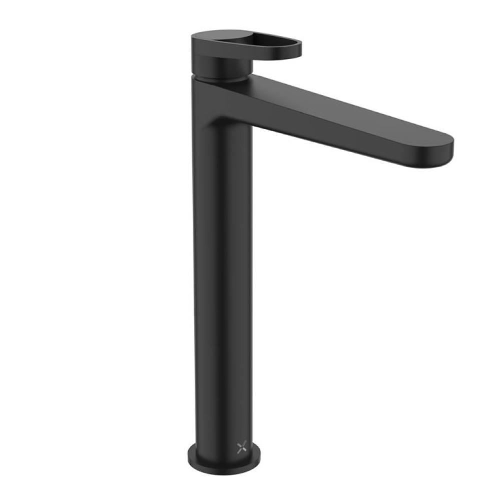 Crosswater Lazo Matt Black Tall Basin Monobloc
