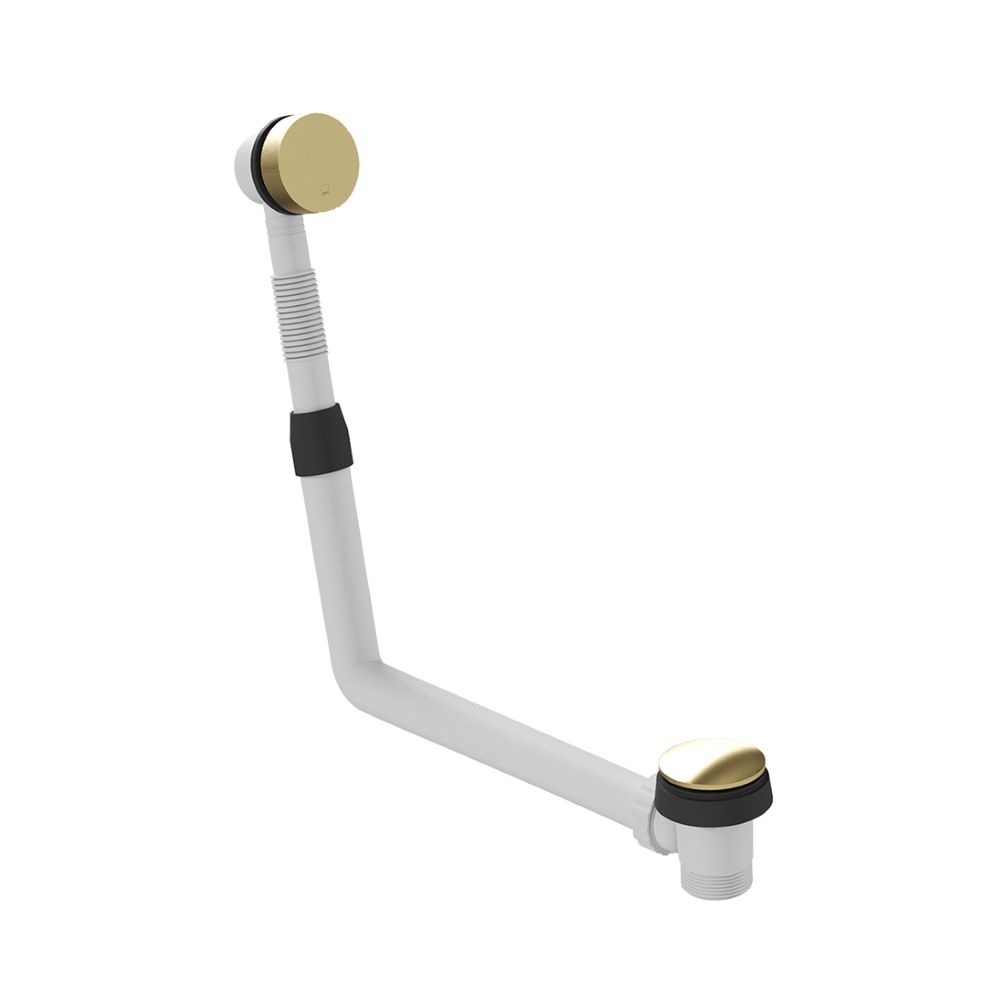 Cut out image of Vado Cameo Satin Brass Bath Waste + Overflow
