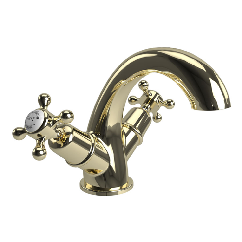 Product Cut out image of the Burlington Claremont Gold Mono Basin Mixer