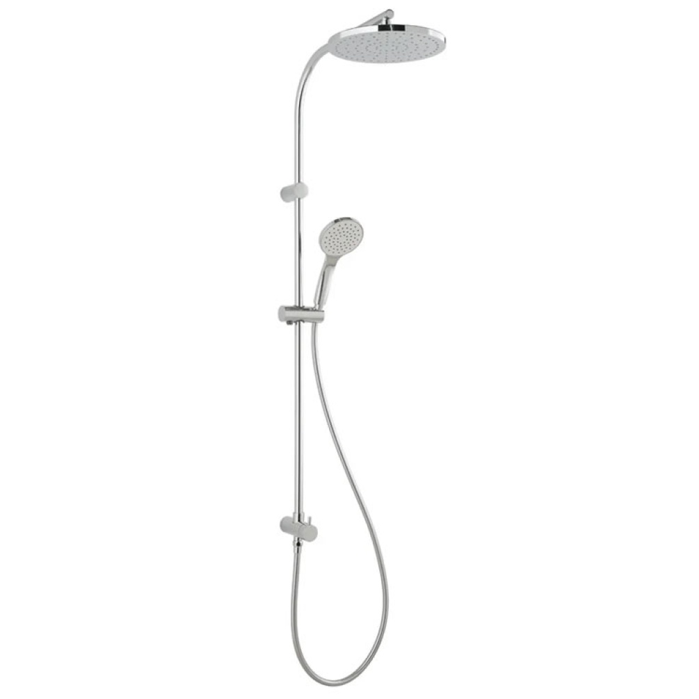 Vado Round Rigid Riser Kit With Diverter & Integral Outlet Image 1