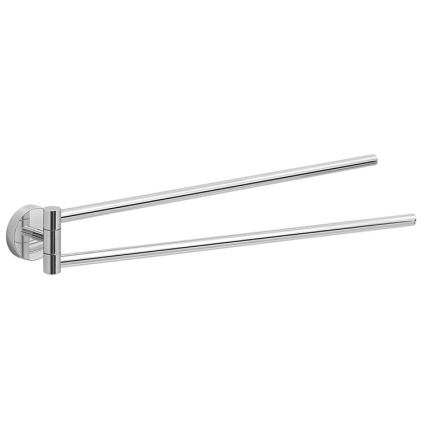 Cutout image of Origins Living Gedy Eros Double Swing Towel Rail chrome.