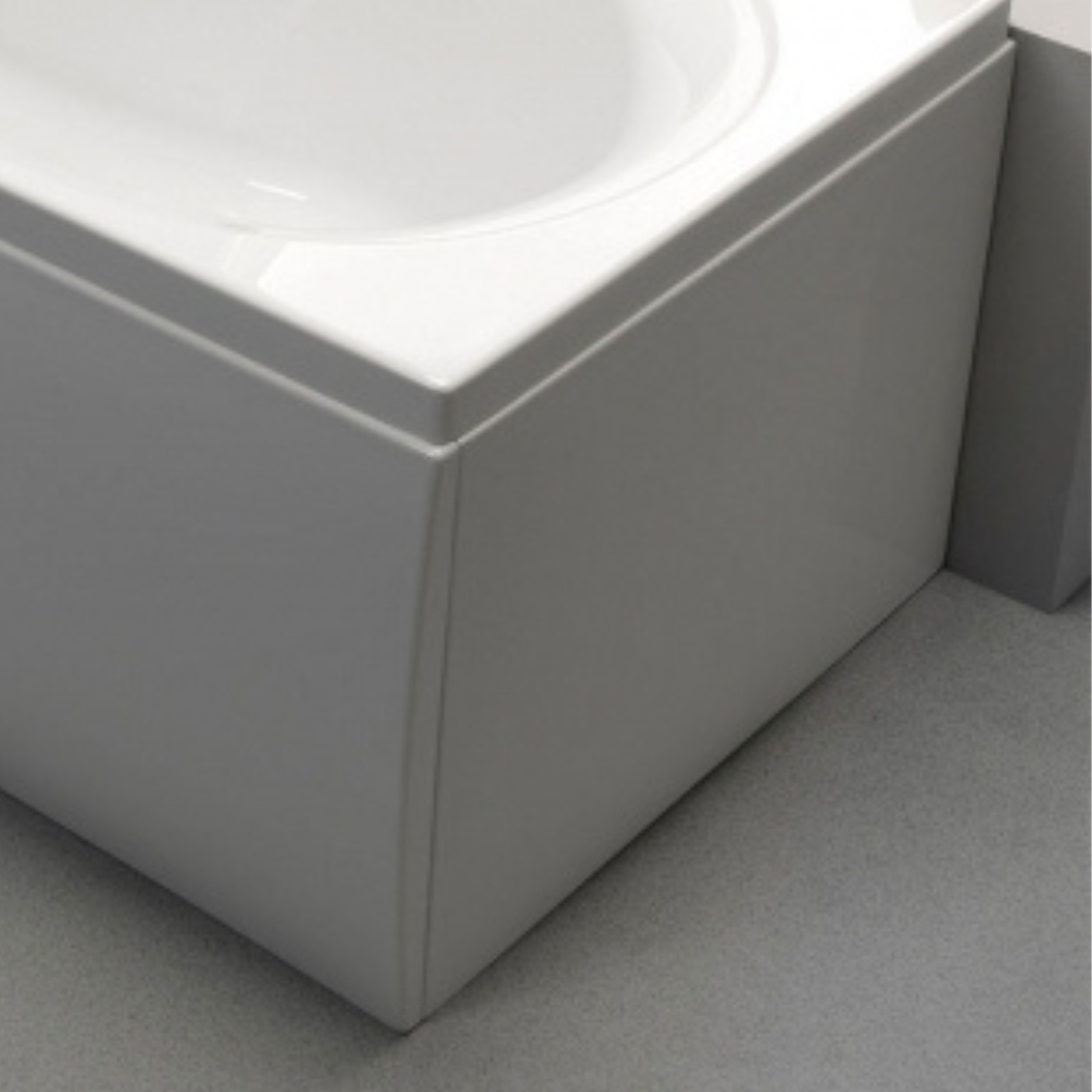 Lifestyle image of the Carron 725mm x 540mm Carronite End Bath Panel