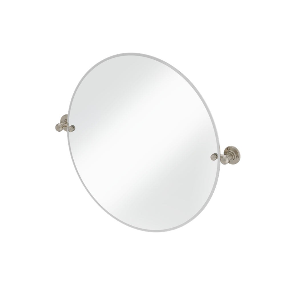 Burlington Brushed Nickel Round 600mm Mirror With 1850 Fixings