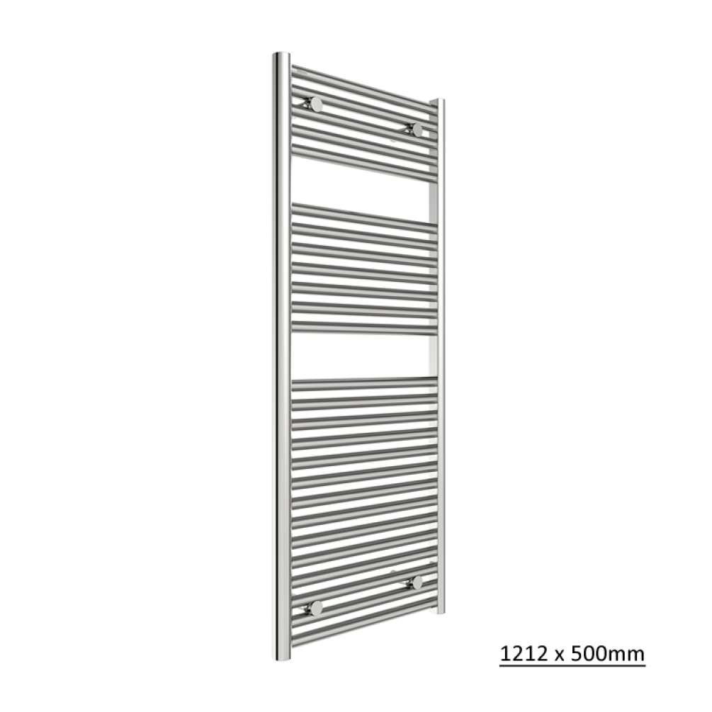 Photo of Tissino Hugo2 Chrome Heated Towel Rail 1212 x 500mm Cutout
