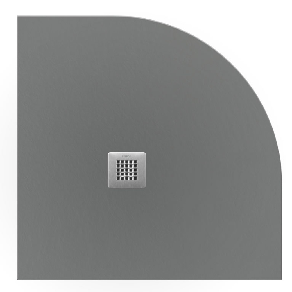 Cutout image of Tissino Giorgio2 Grey Slate 800mm Stone Resin Quadrant Shower Tray