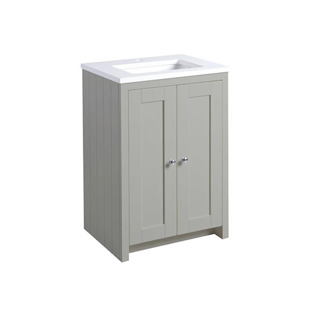 Tavistock Lansdown 600mm Matt Pebble Grey Undermount Vanity Unit & Worktop