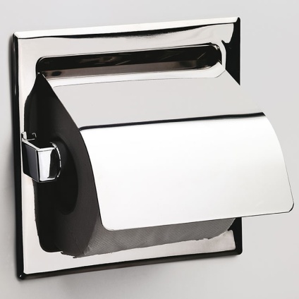 Cutout image of Origins Living Sonia Recessed Toilet Roll Holder with Flap.