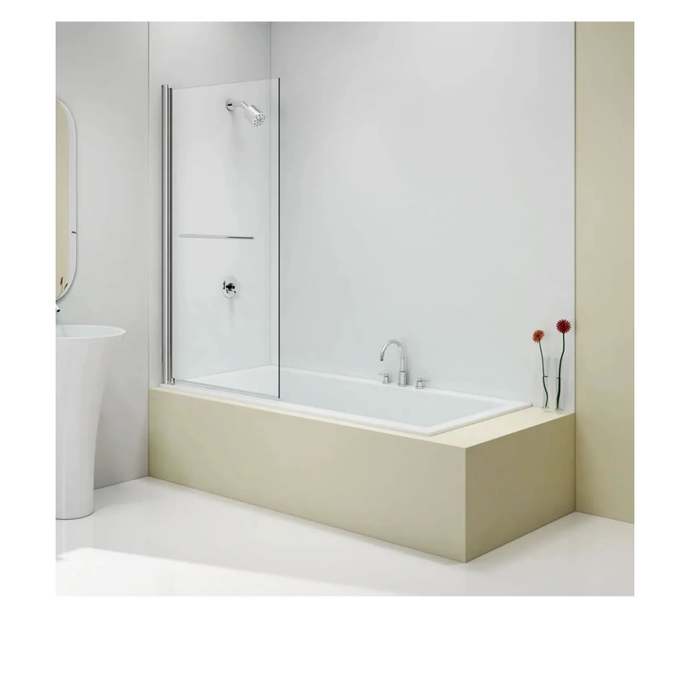 Lifestyle image of Merlyn MB2 Single Square Bath Screen with rail