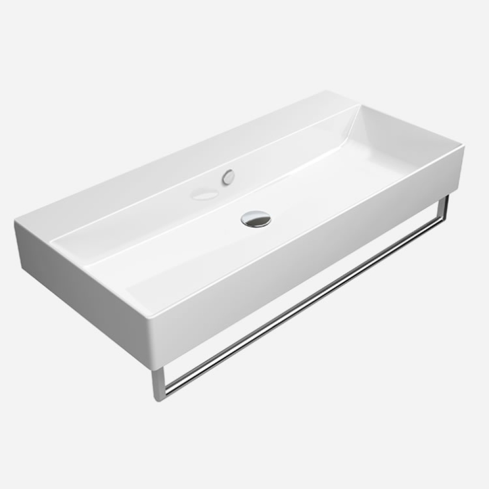 Photo of GSI Kube X 100 x 47 Wall Mounted Basin With Towel Rail