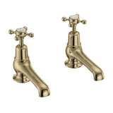 Product Cut out image of the Burlington Claremont Gold Basin Taps 5"