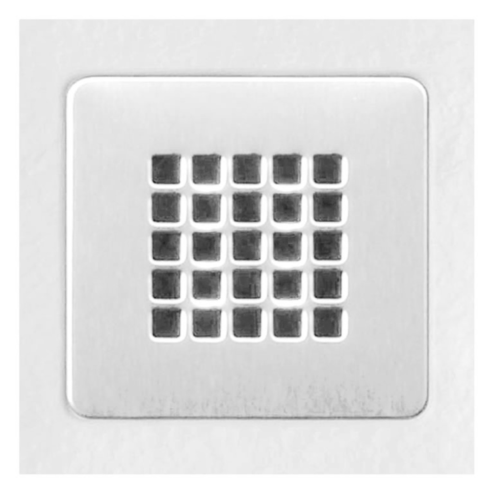 Cutout image of Tissino white slate waste cover grate