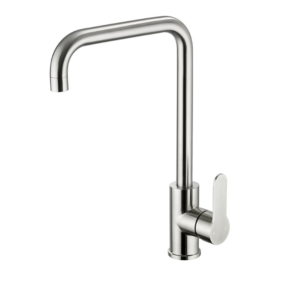 JTP Inox Stainless Steel Mono Single Lever Mixer with Straight Swivel Spout Cut Out