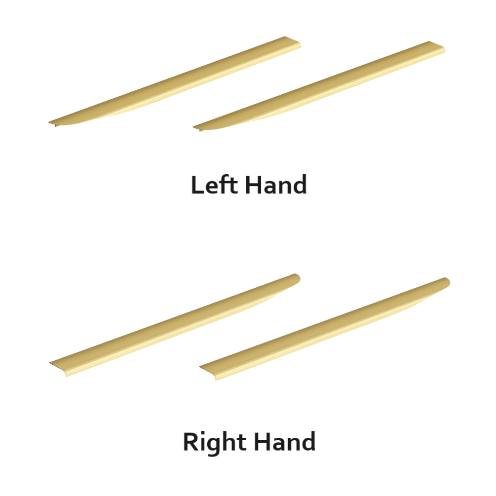 Product cut out image Vado Cameo 1200mm Satin Brass Bundle Left and Right Pull Furniture Handle CAM-HAN12L-SBR CAM-HAN12R-SBR