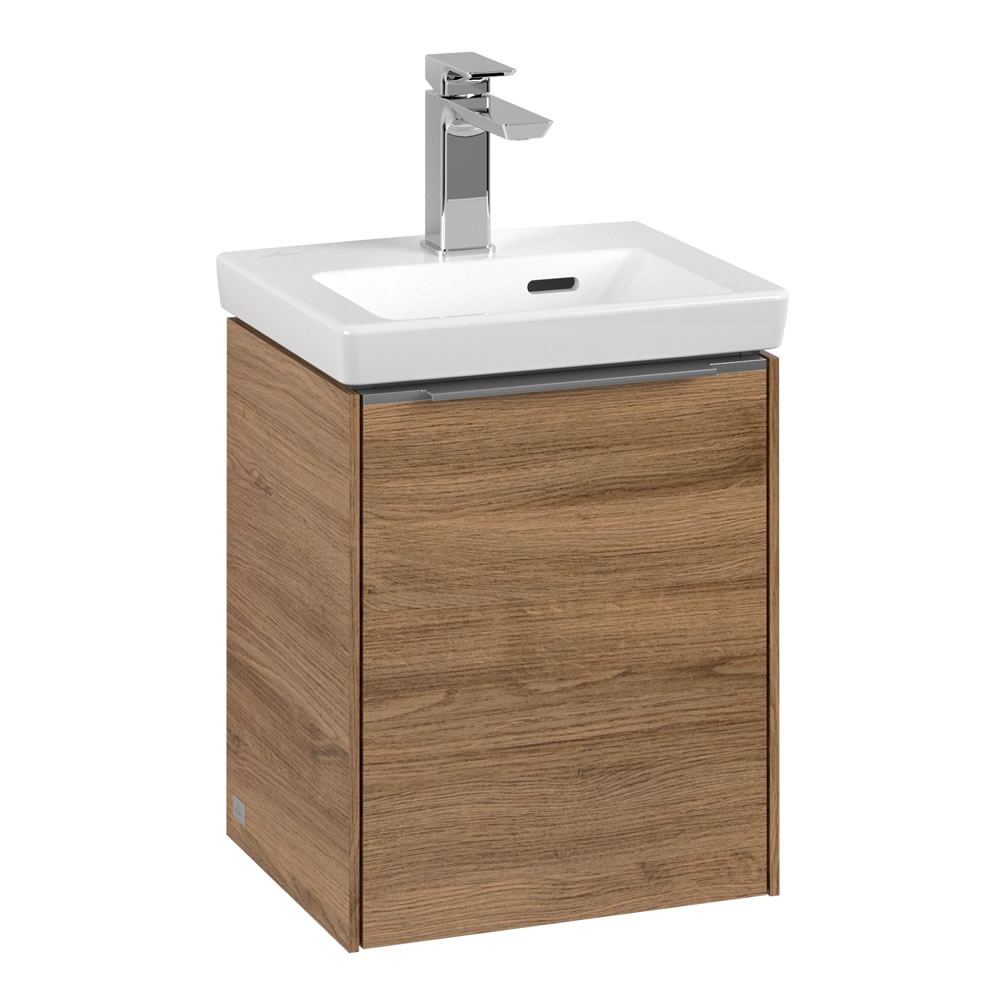 Cutout image of Villeroy & Boch Subway 3.0 Kansas Oak 370mm Wall-Hung Basin Vanity Unit