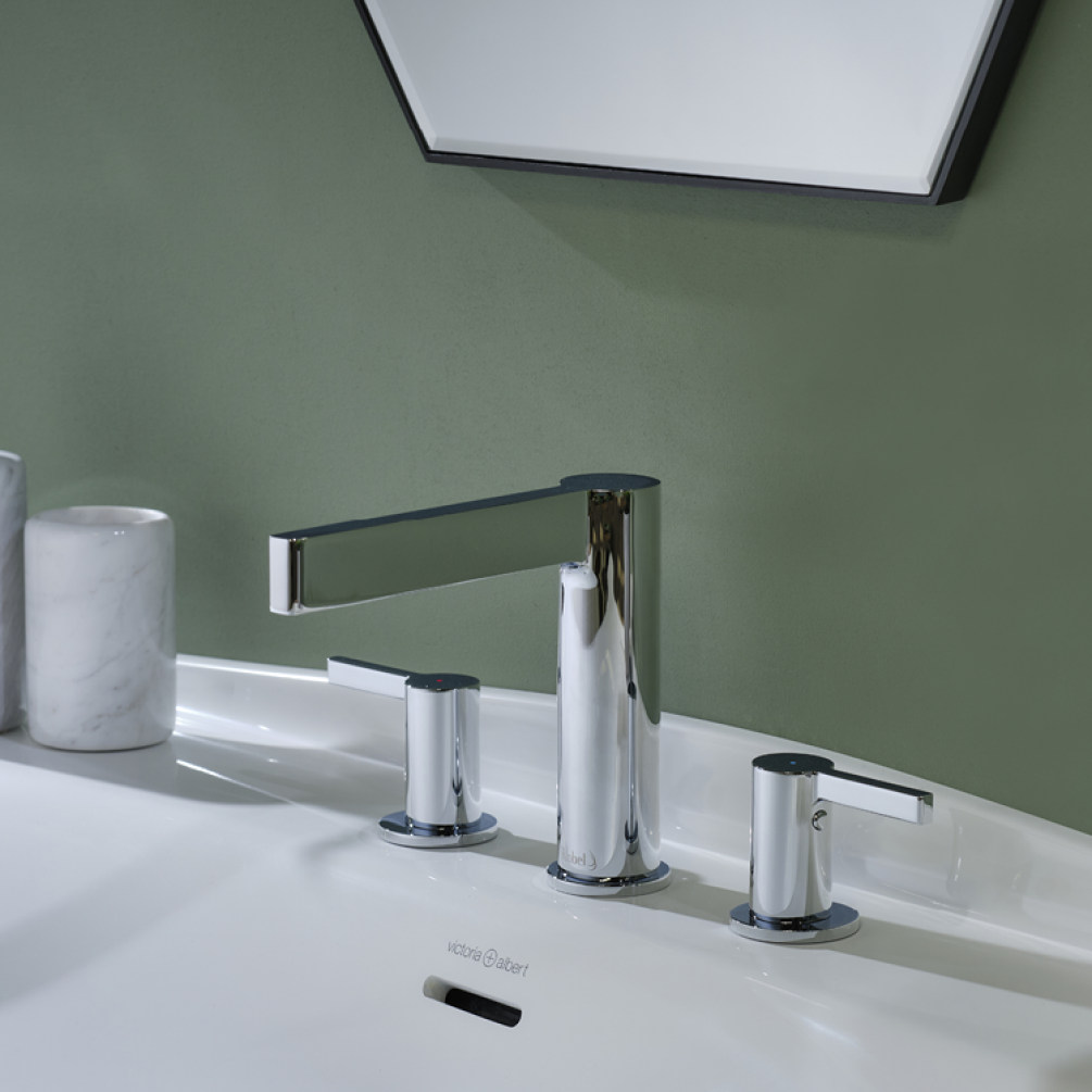 Photo of the Riobel Paradox Three Hole Basin Mixer in Chrome