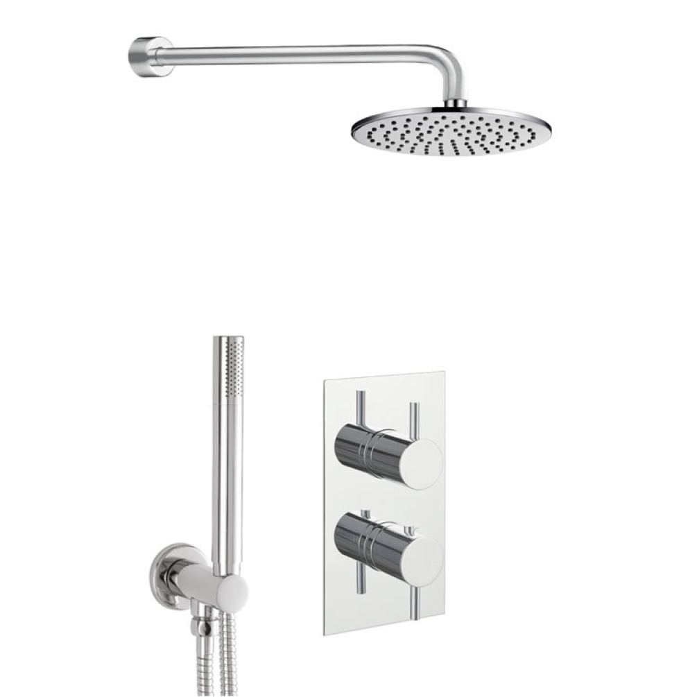 JTP Thermostatic Concealed Shower Valve With Head, Arm & Handset