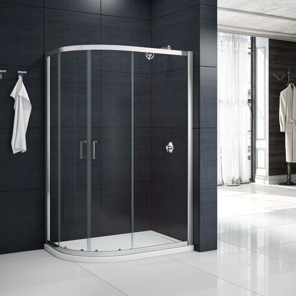 Lifestyle image of Merlyn Mbox 1200 x 800mm Chrome 2-Door Offset Shower Quadrant
