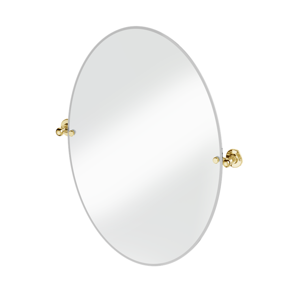 Burlington 600 x 800mm Oval Mirror With 1850 Gold Fixings