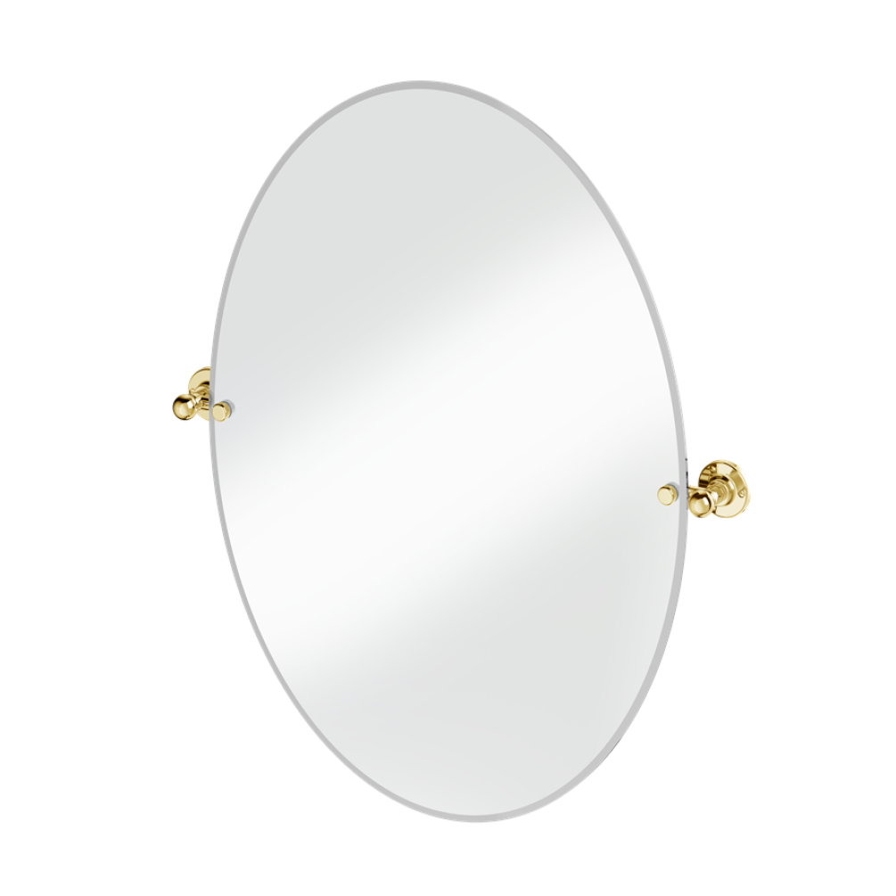 Burlington 600 x 800mm Oval Mirror With 1850 Gold Fixings