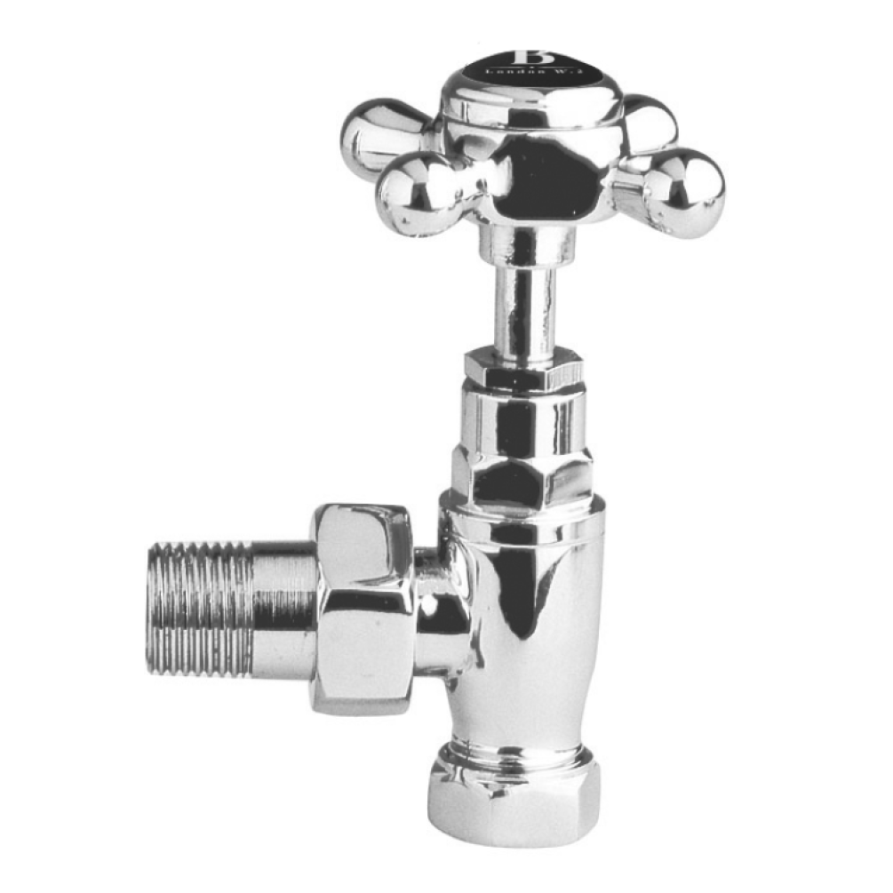 Photo of Bayswater Angled Crosshead Radiator Valve with Black Cover