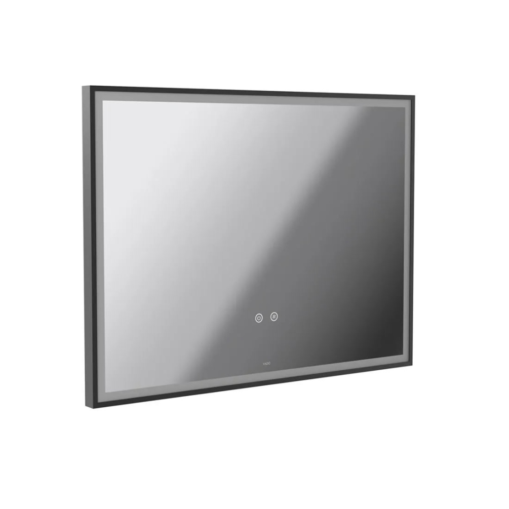 Vado Safari Matt Black 800mm Illuminated Mirror