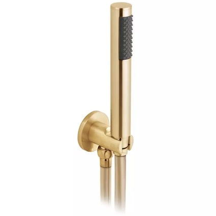 Cutout image of Vado Individual Brushed Gold Mini Shower Kit & Outlet