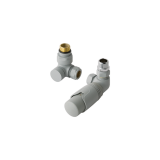 Photo of Eastbrook Matt Grey Corner Thermostatic Radiator Valves