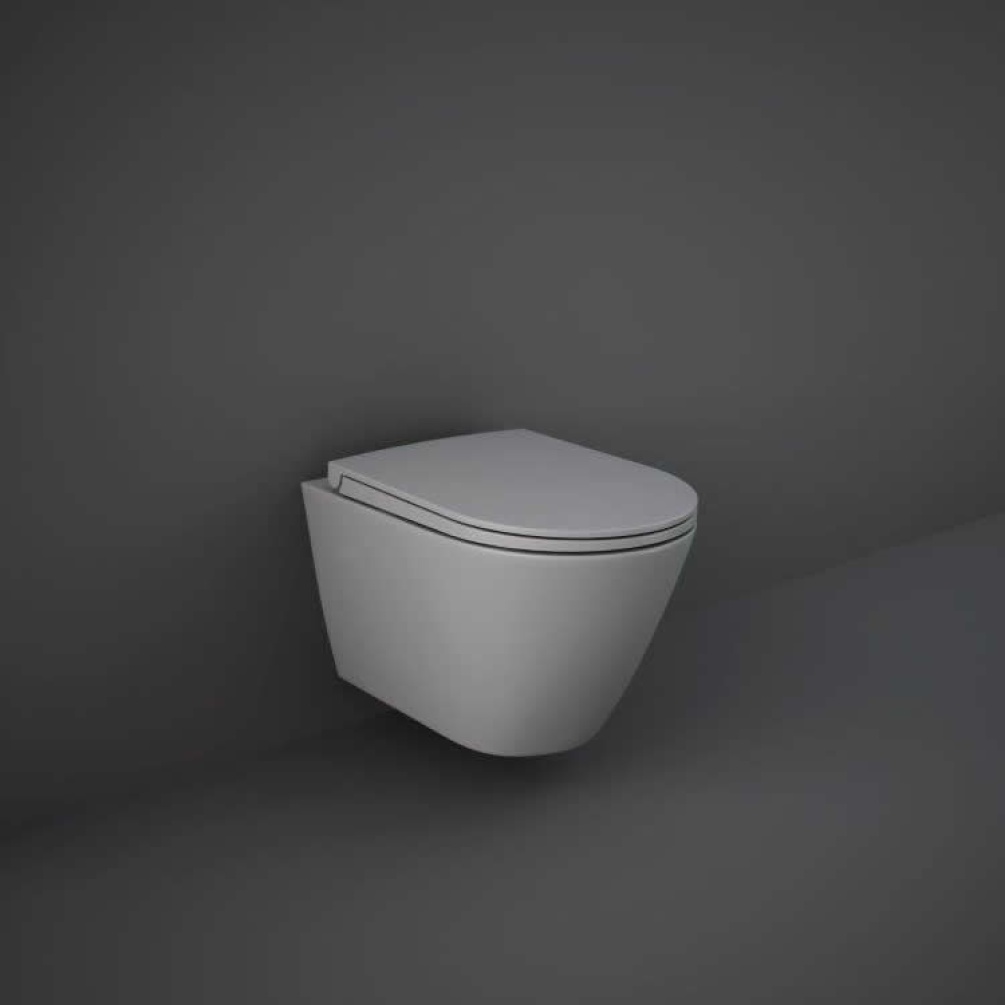 Photo Of RAK Feeling Matt Grey Rimless Wall Hung WC