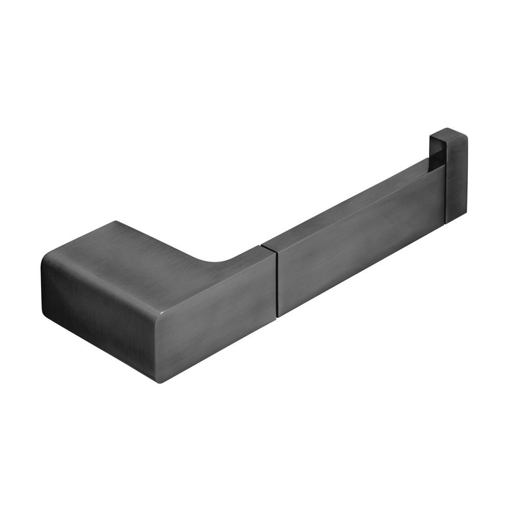 Cutout image of Vado Individual Brushed Black Square Toilet Roll Holder