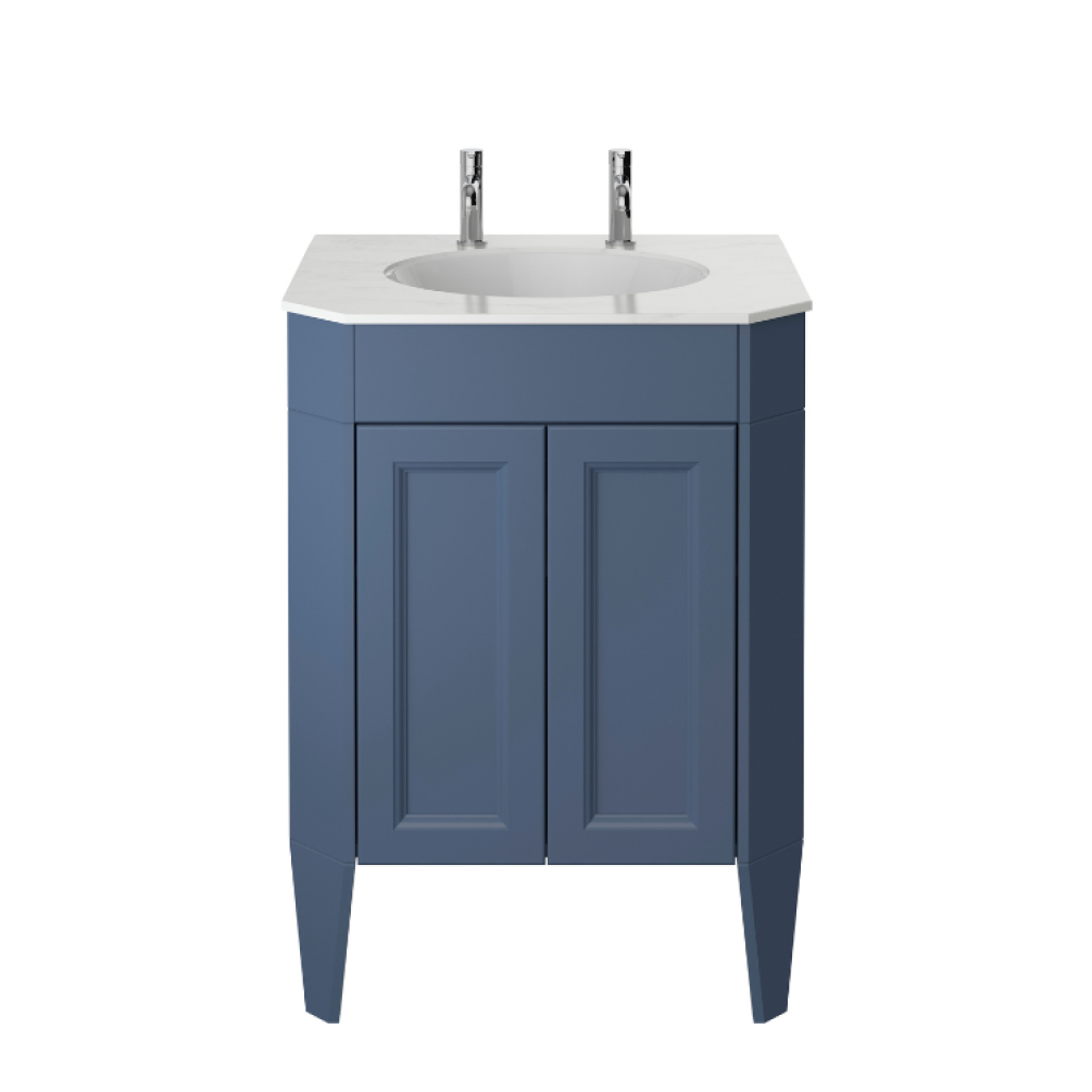 Heritage Caversham 600mm Maritime Blue Freestanding Granley Vanity Unit