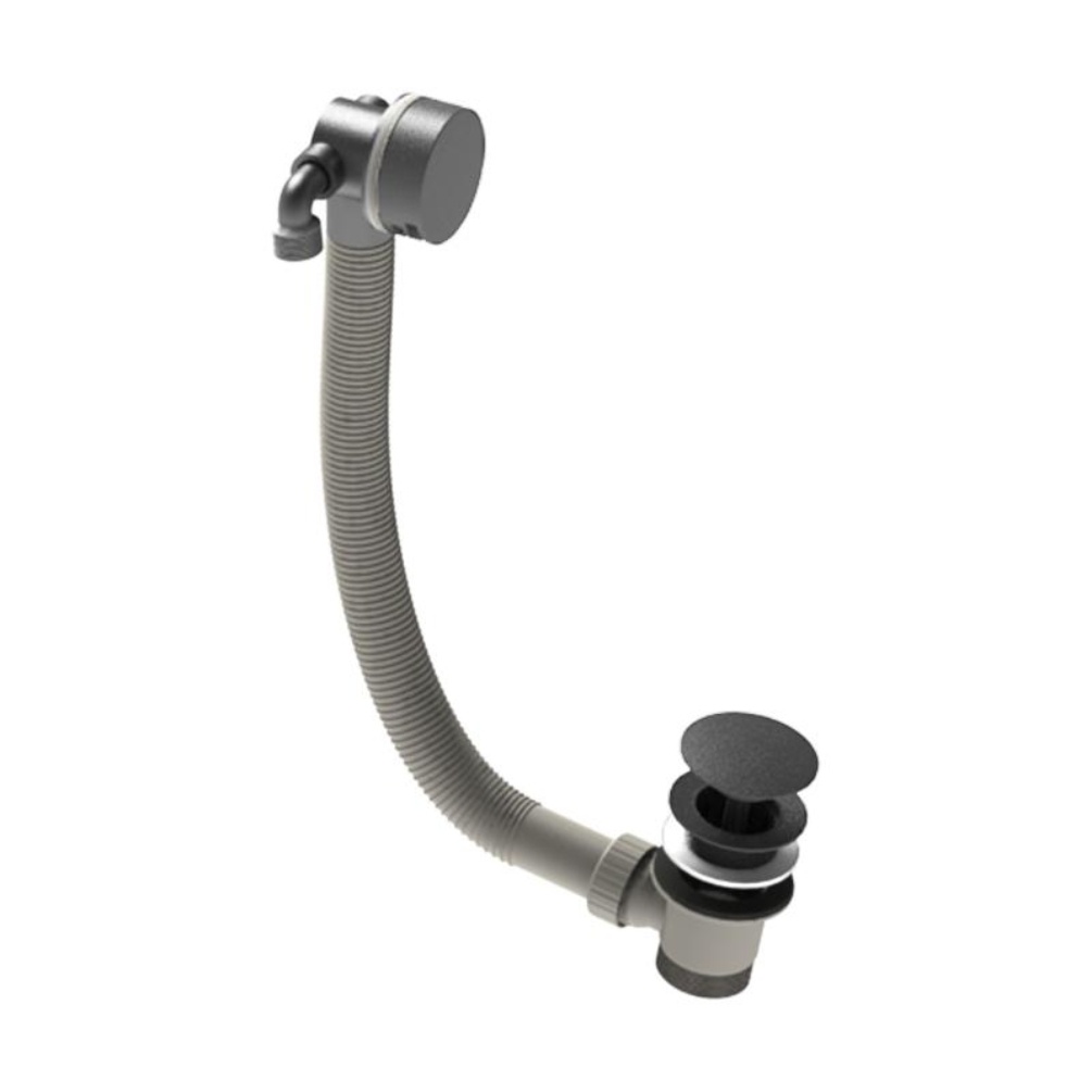 Product Cut out image of the Abacus Anthracite Bath Filler & Click Waste