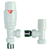 Cutout image of Radox White Thermostatic Angled Valves