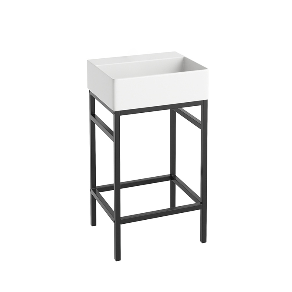 Product Cut out image of the Abacus Concept Noir 500mm Washstand & 0 Tap Hole Basin