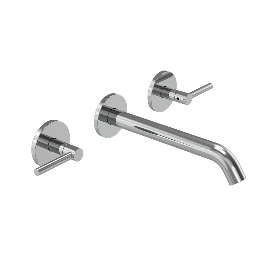 Tavistock Cohort Lever Chrome Wall Mounted 3 Tap Hole Basin Mixer