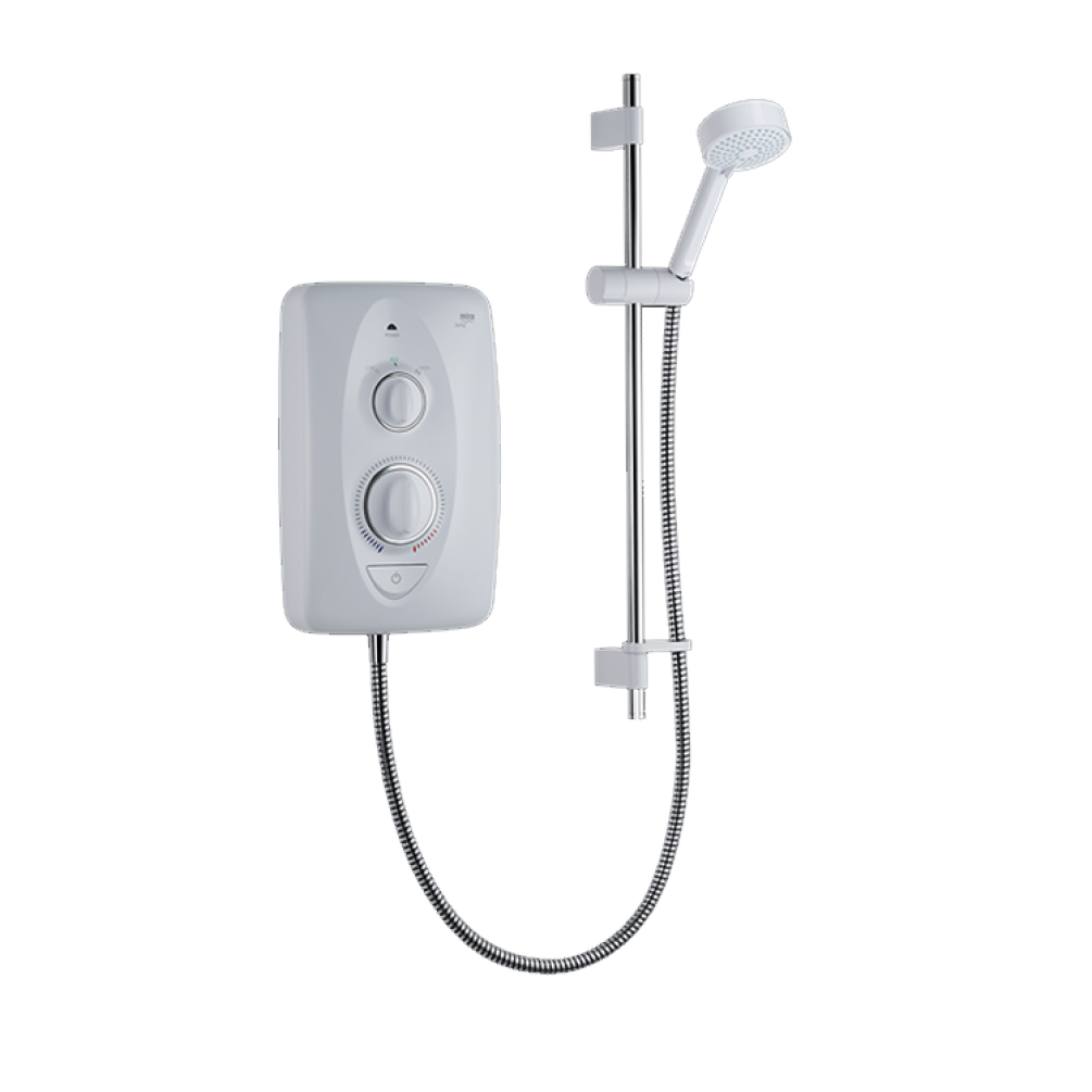 Photo of Mira Jump Chrome and White 8.5kW Thermostatic Electric Shower Cutout