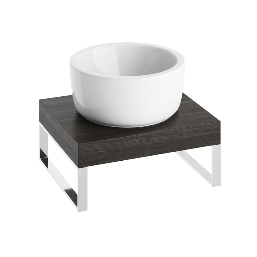 Product Cut out image of the Abacus Concept Cloud Lava 500mm Shelf with Polished Stainless Steel Towel Hangers