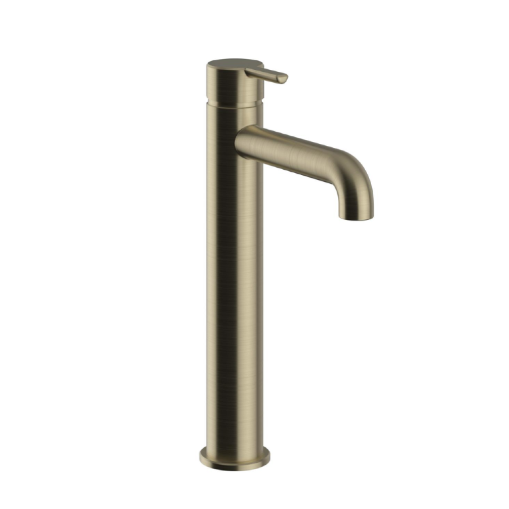 Heritage Dartmouth Brushed Brass Tall Basin Mixer
