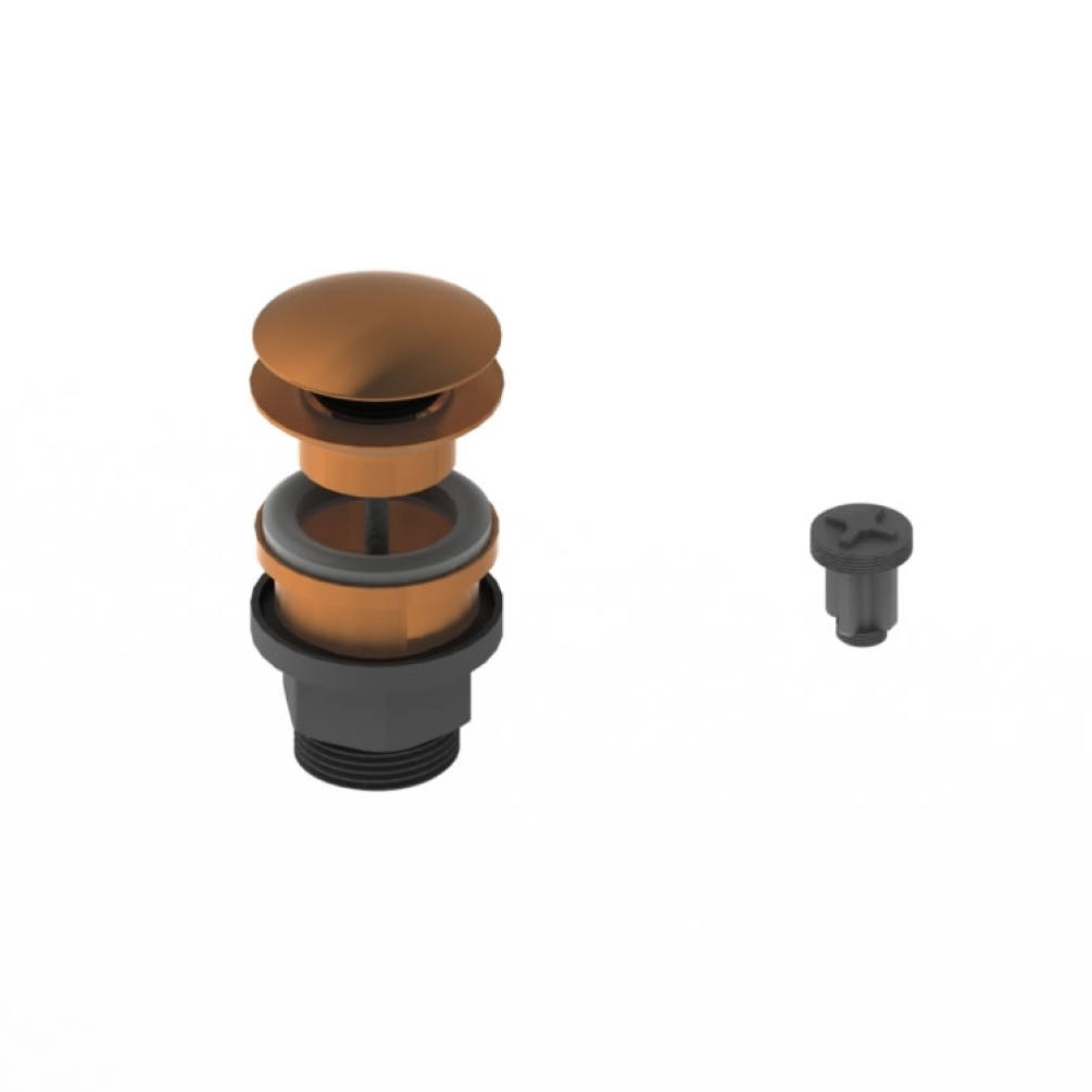 Product Cut out image of the Abacus Brushed Bronze Universal Click Basin Waste