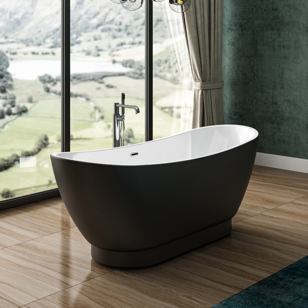 Lifestyle Photo of Charlotte Edwards Richmond Matt Black 1760mm Freestanding Bath