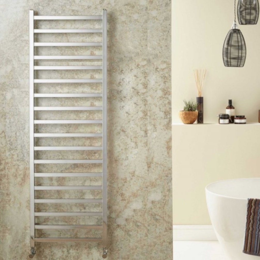 Velaro Baxx 1600mm x 500mm Chrome Designer Towel Radiator Lifestyle