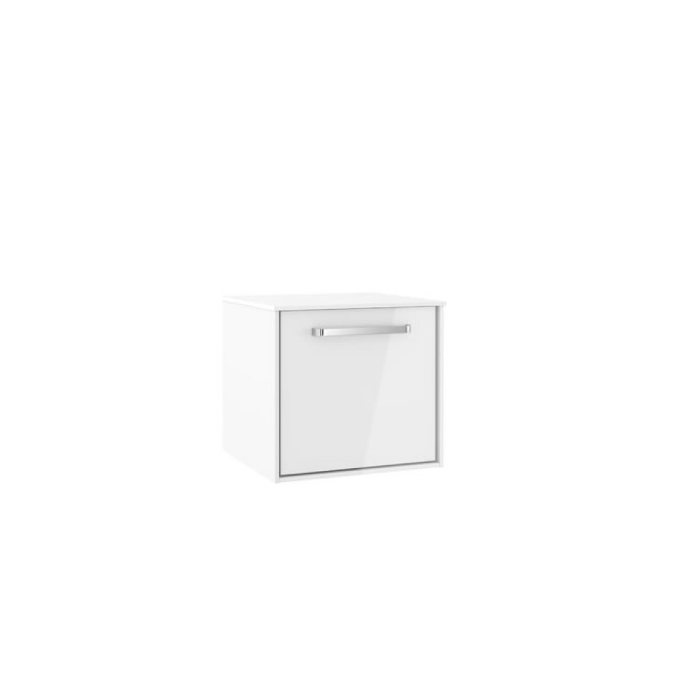 Crosswater Infinity 500mm White Gloss Vanity Unit & Polar White Worktop