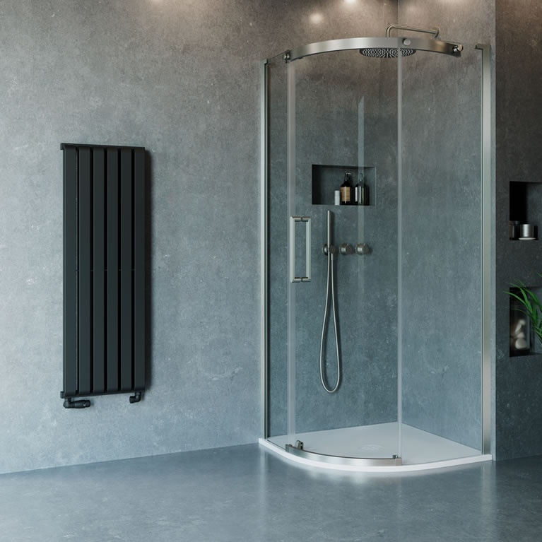 Crosswater Limit Matt Black Towel Radiator | Sanctuary Bathrooms