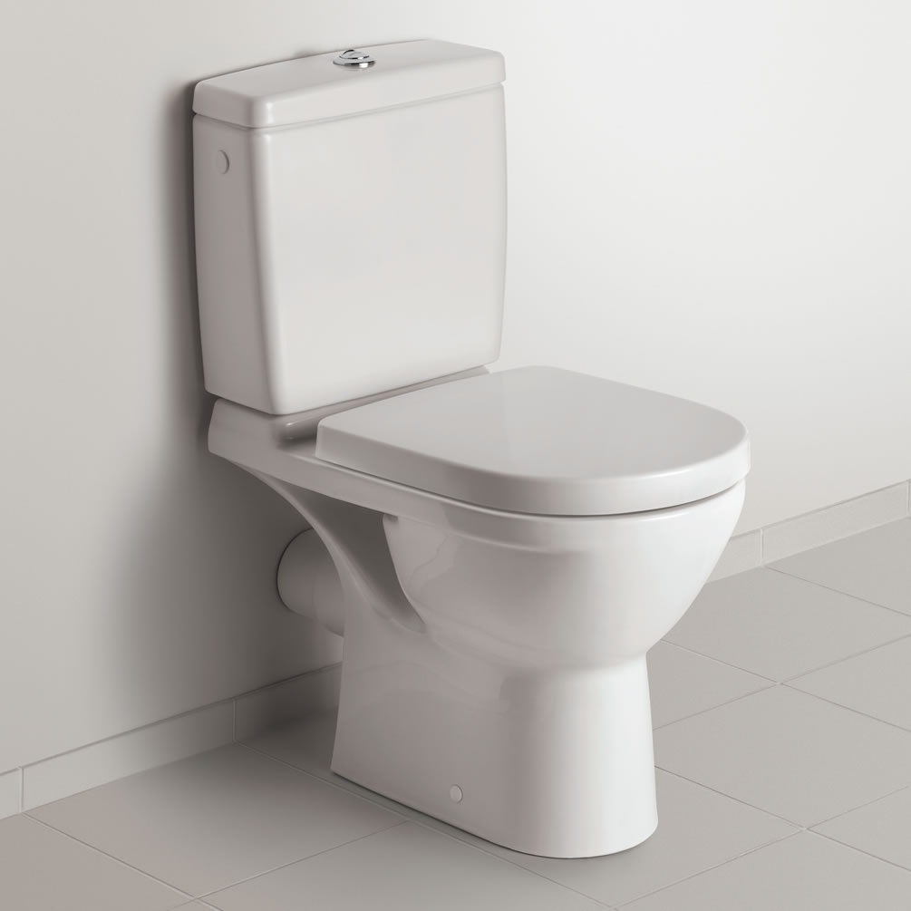 Lifestyle image of Villeroy & Boch O.Novo Bottom Inlet Rimless Compact Close-Coupled Toilet