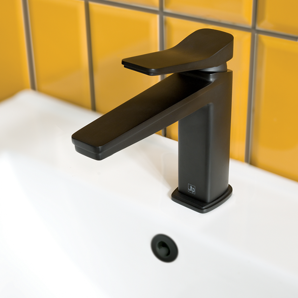 Lifestyle Photo of JTP Hix Matt Black Single Lever Basin Mixer
