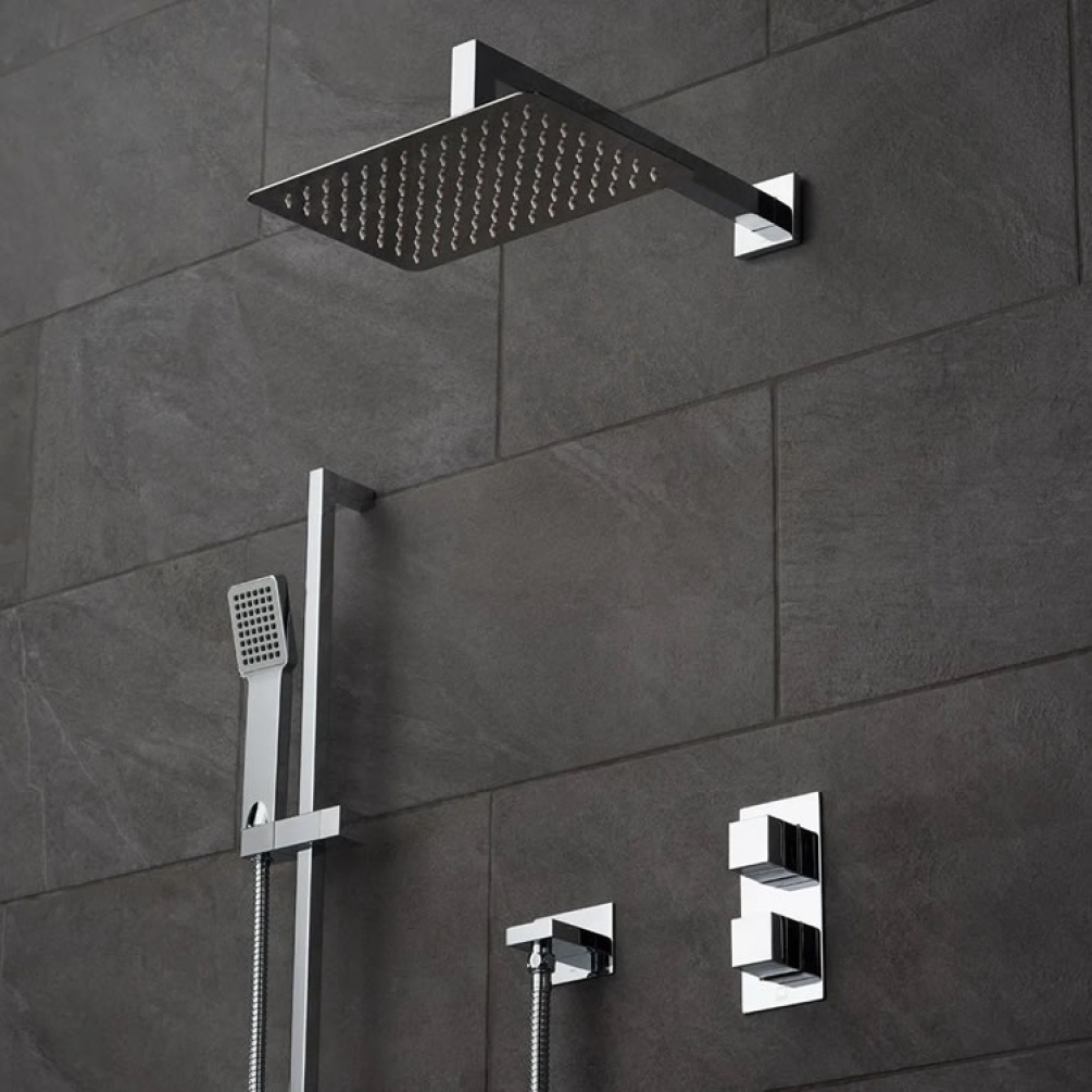 Lifestyle image of Vado Tablet Notion Twin Outlet Thermostatic Shower Package