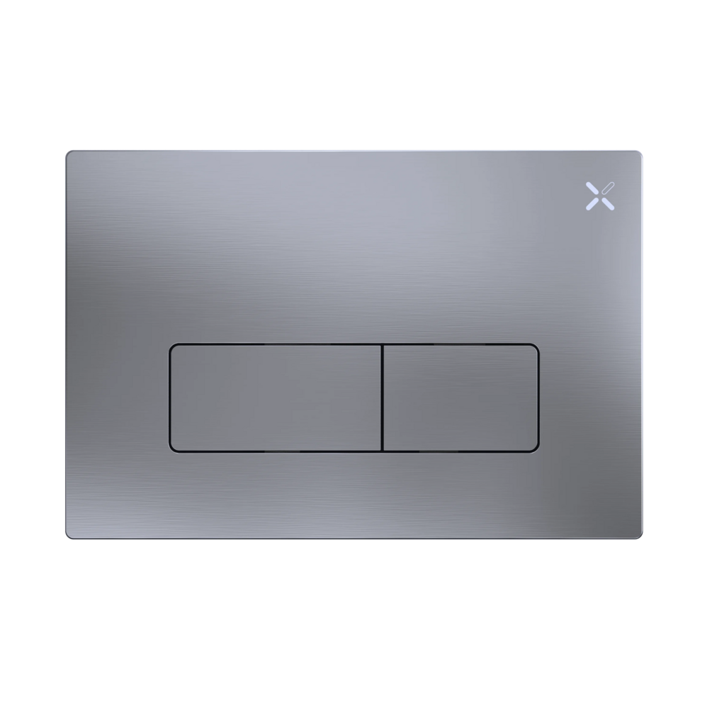 Crosswater MPRO Brushed Stainless Steel Dual Flush Plate