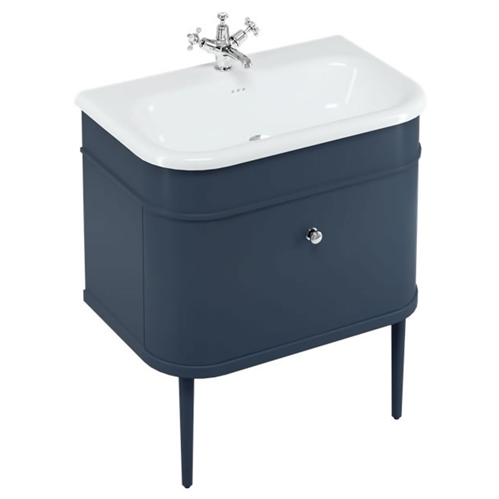 Burlington Chalfont 750mm Basin & Blue Wall Hung Unit