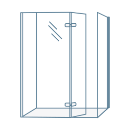 iconography image of a walk in shower enclosure