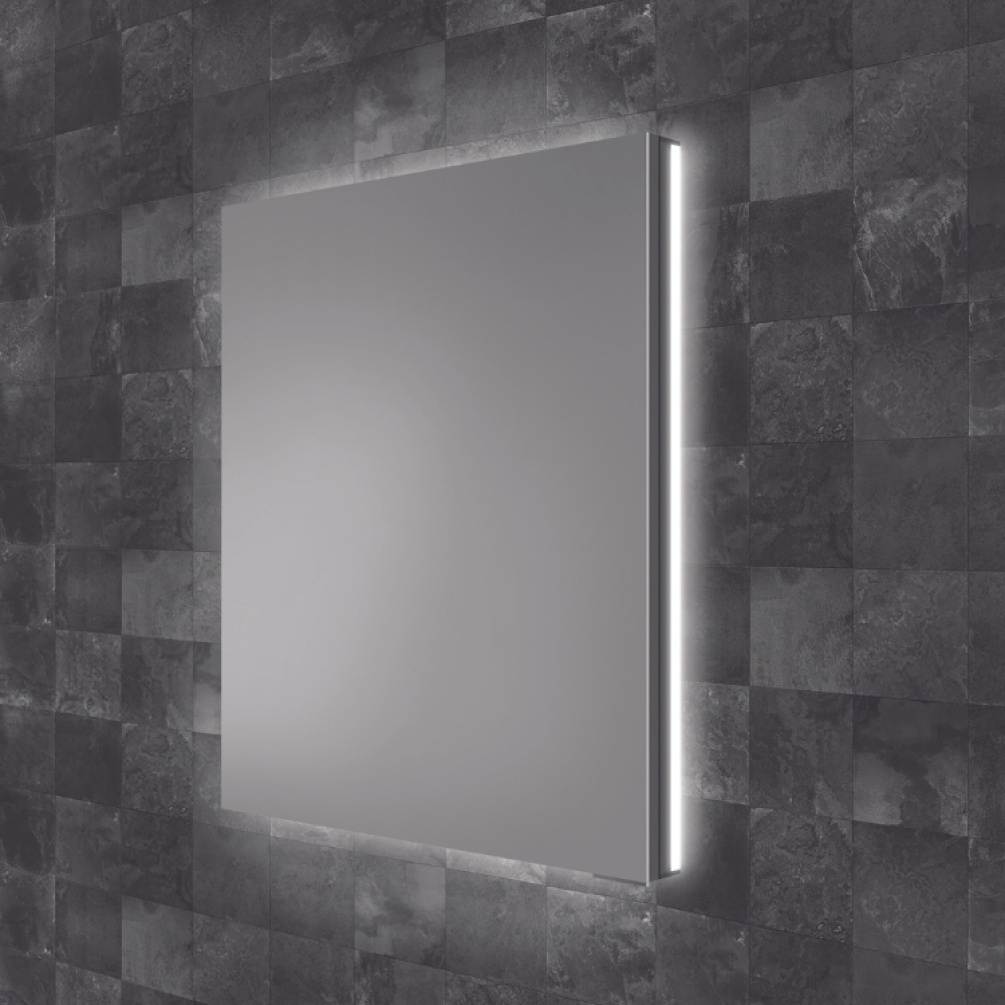 Close up product image of the HIB Atrium 500mm LED Recessed Mirror Cabinet