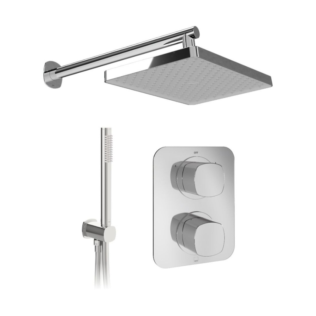 Cut out image of the Vado Cameo Chrome Dual Outlet Shower Pack